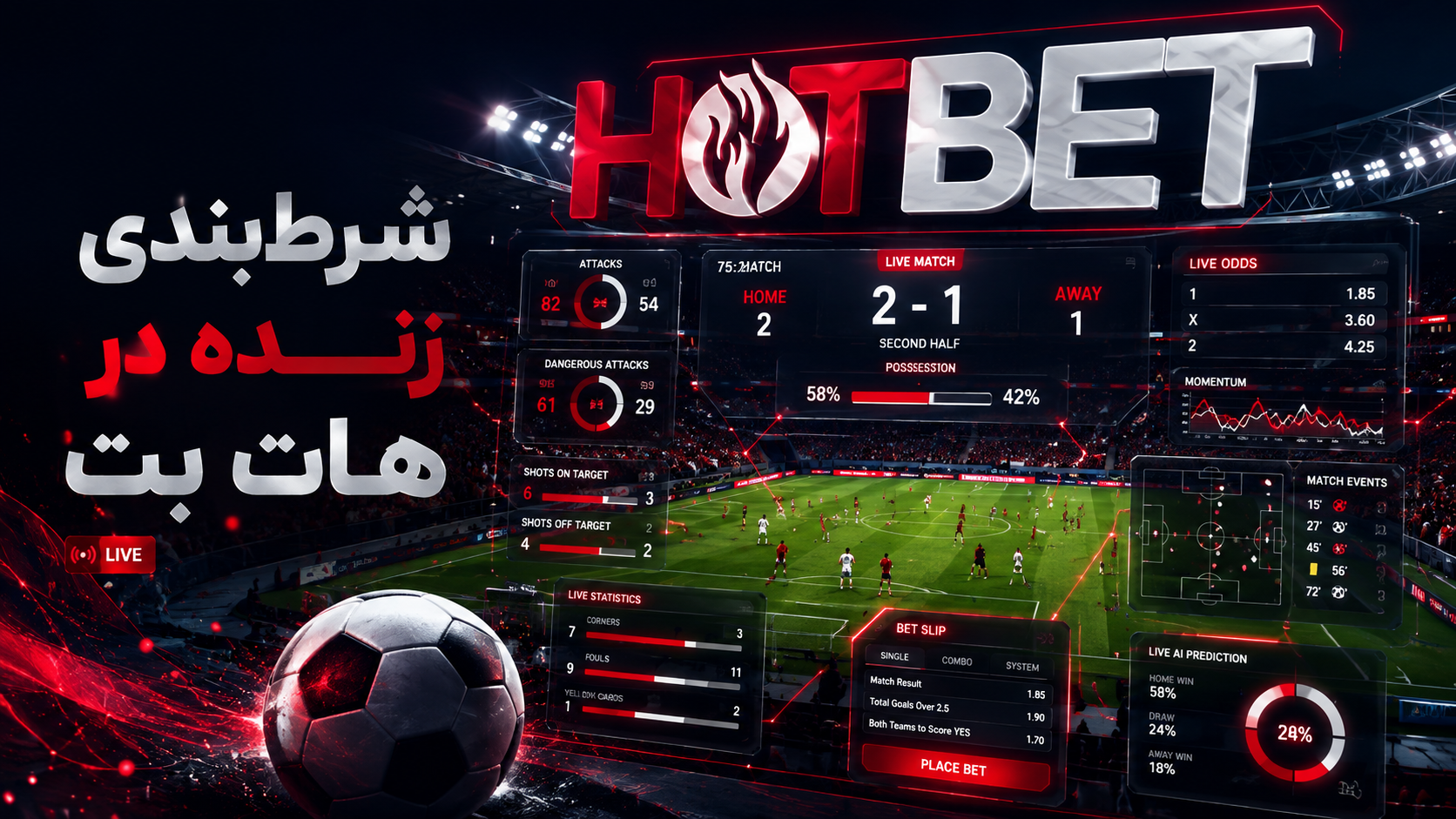 شرط‌بندی زنده در هات بت
